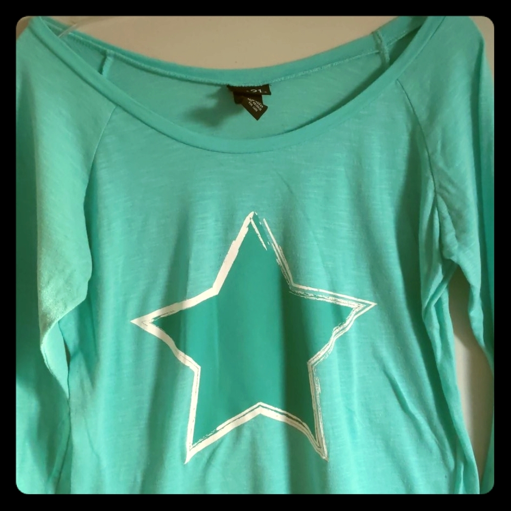 🌺5/$15🌺Rue21!Fun Turquoise Green Top